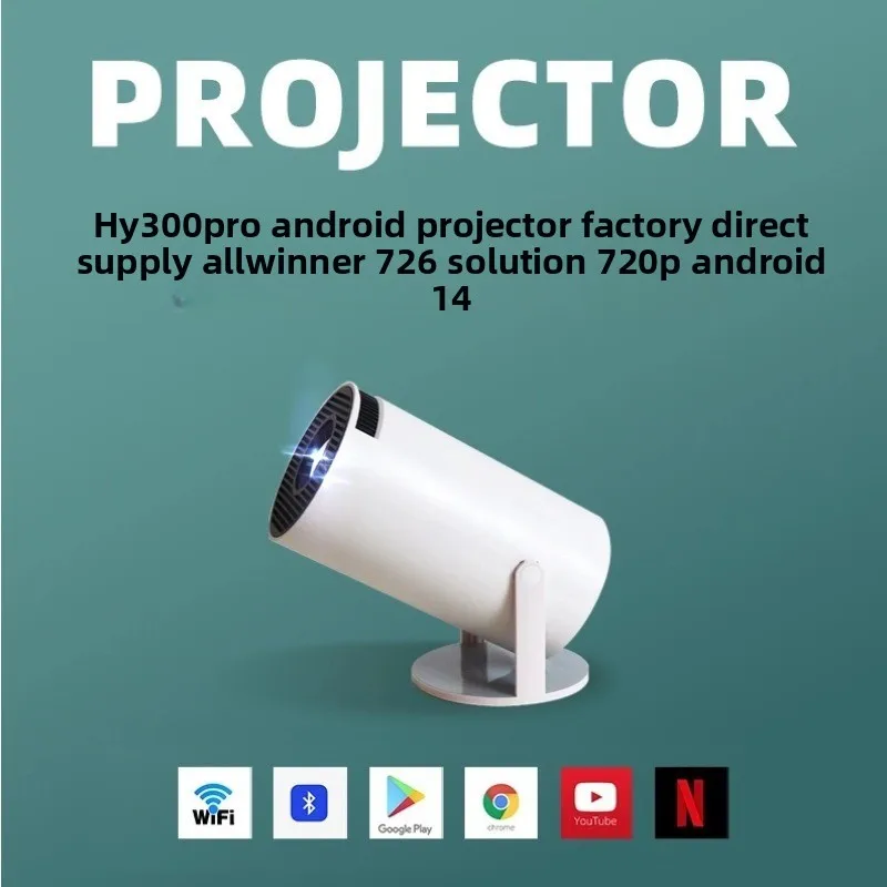 Home Cinema Bluetooth - Projecteur portable HY300Pro 4K HD Bluetooth