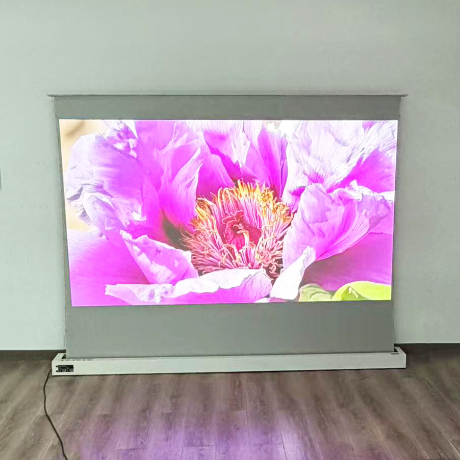 Home Cinema Blanc - Écran de projection motorisé rétractable blanc