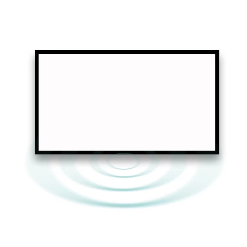 Home Cinema Blanc - Écran de projection acoustiquement transparent en