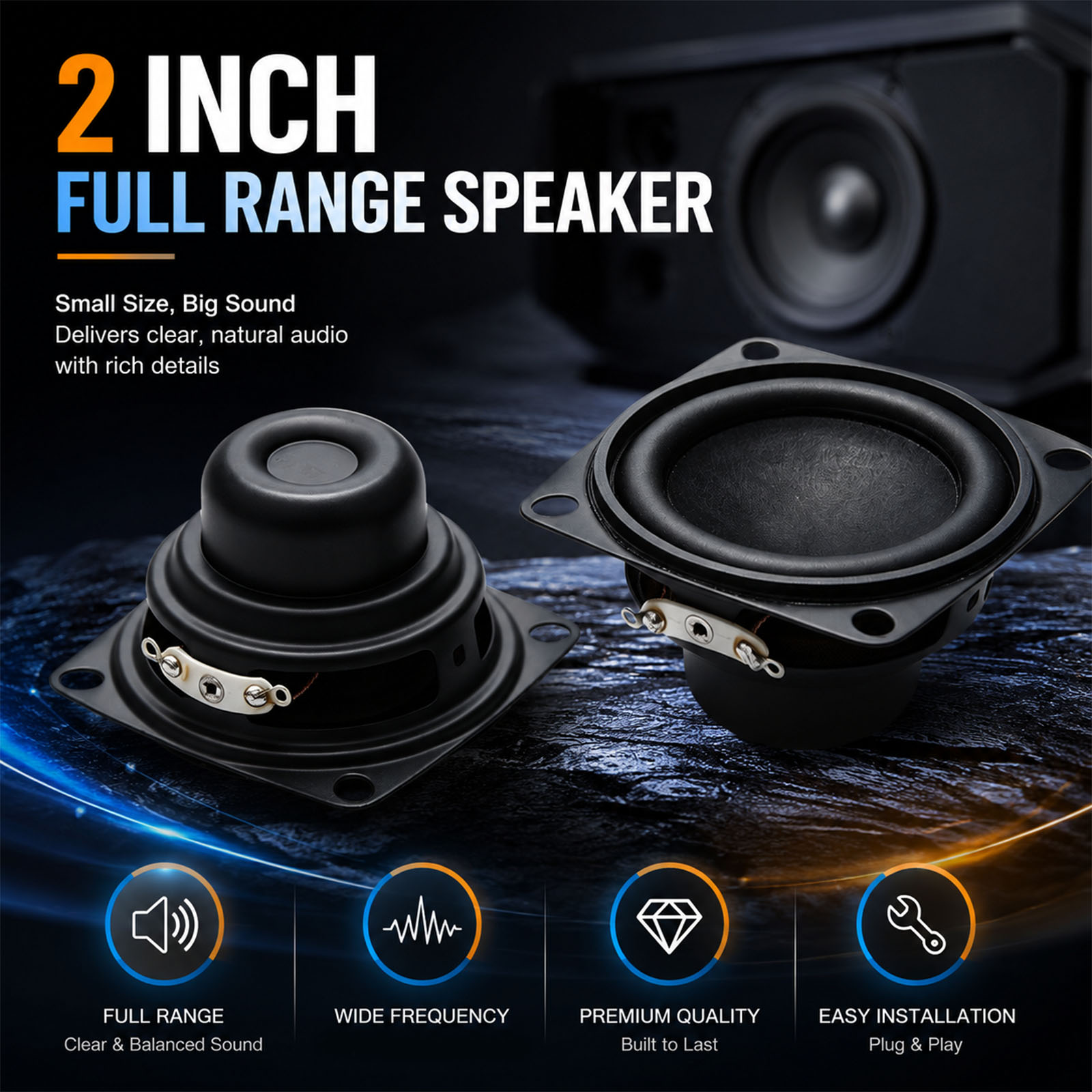 2 pièces 2 pouces Mini haut-pa - Home Cinema Mini avis et prix