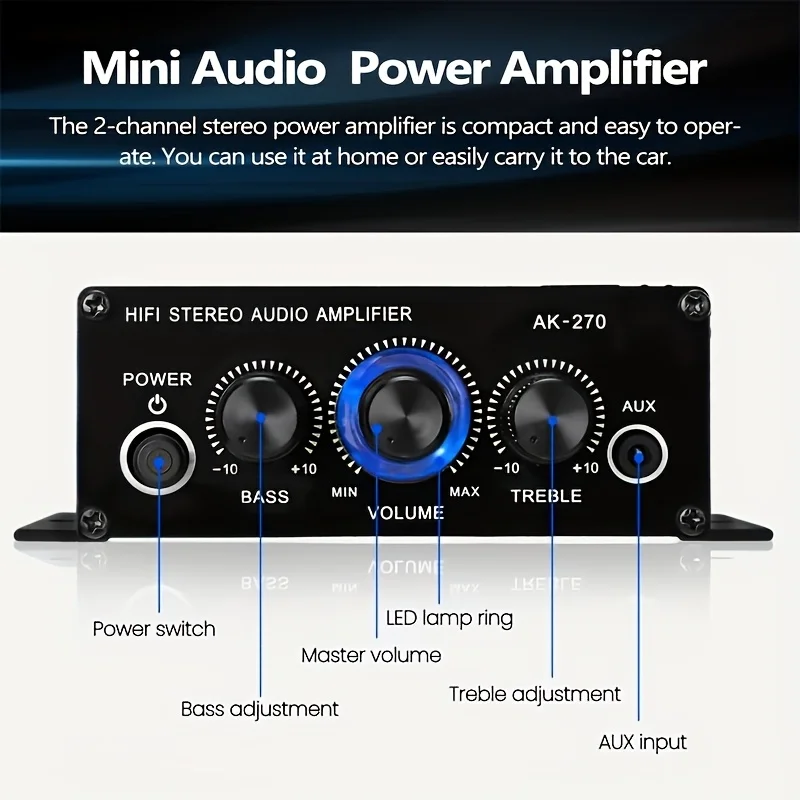 Amplificateur stéréo HiFi AK-2 - Home Cinema Mini avis et prix