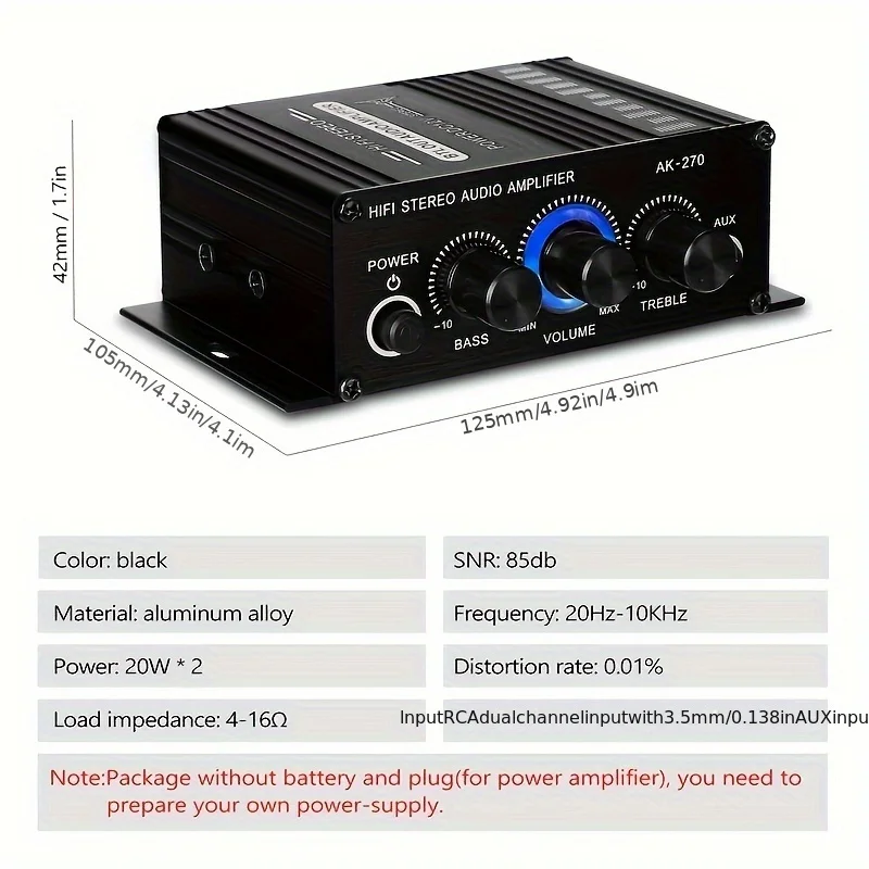 Amplificateur stéréo HiFi AK-2 - Home Cinema Mini avis et prix