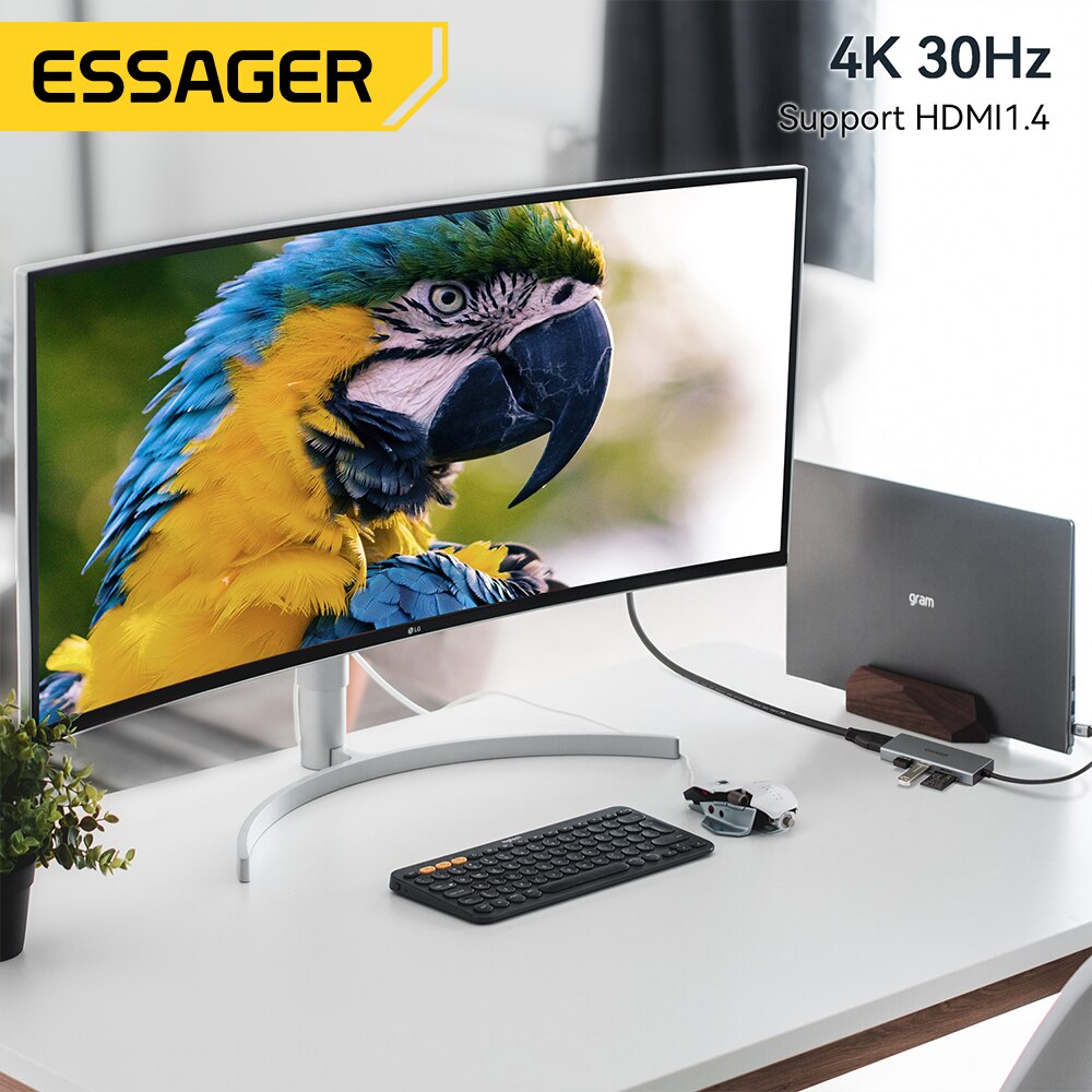 Essager 5 en 1 USB C HUB HDMI- - Home Cinema Usb avis et prix
