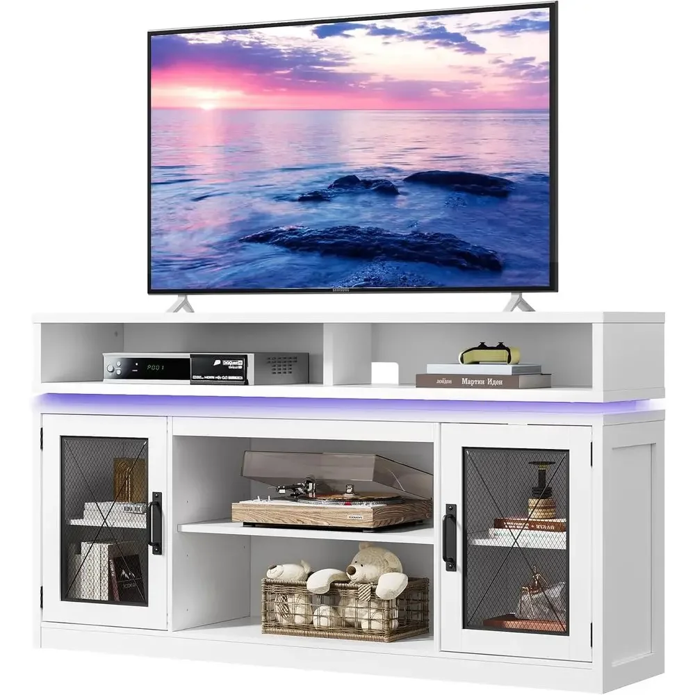 Meuble TV haut de gamme de 65  - Home Cinema Blanc avis et prix