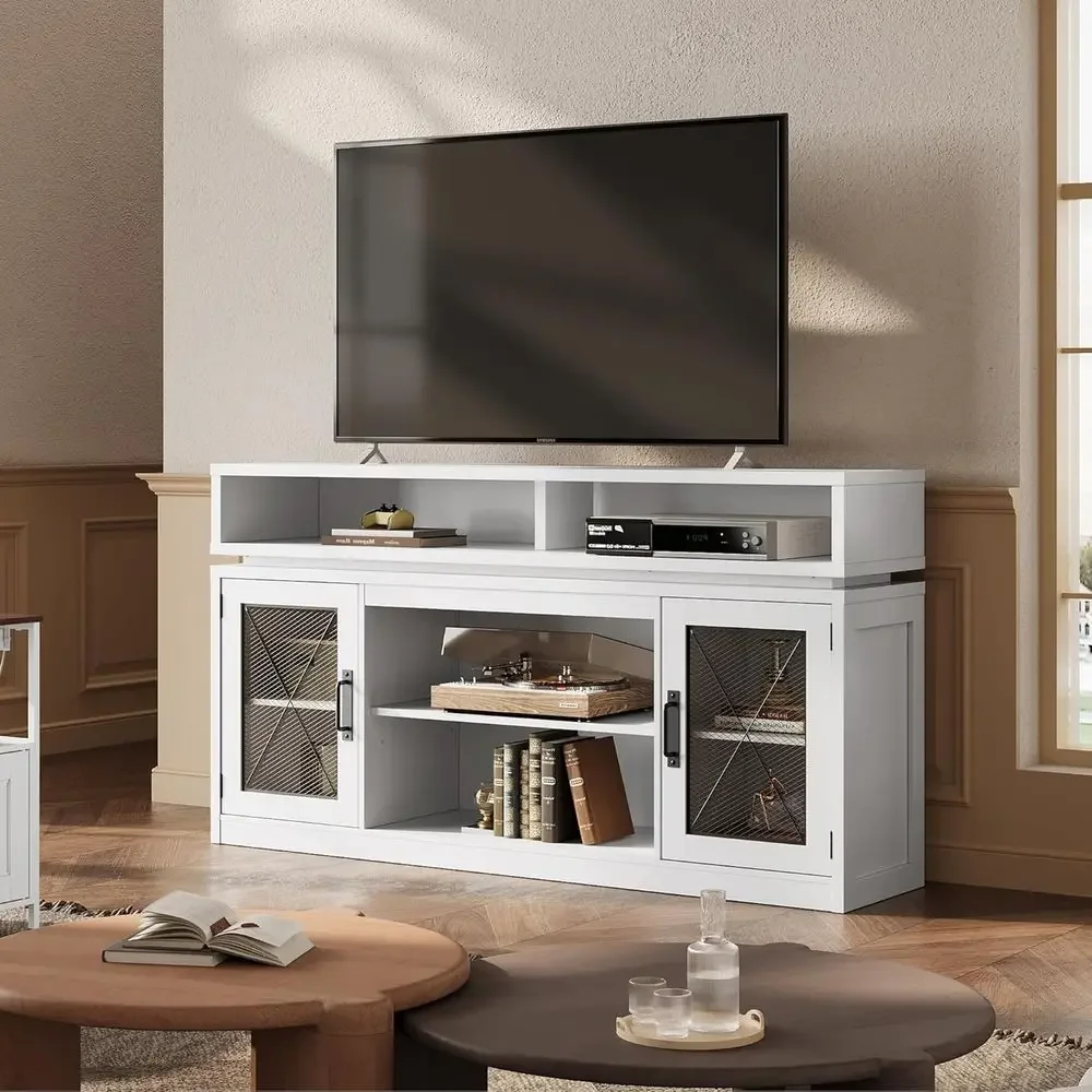 Meuble TV haut de gamme de 65  - Home Cinema Blanc avis et prix