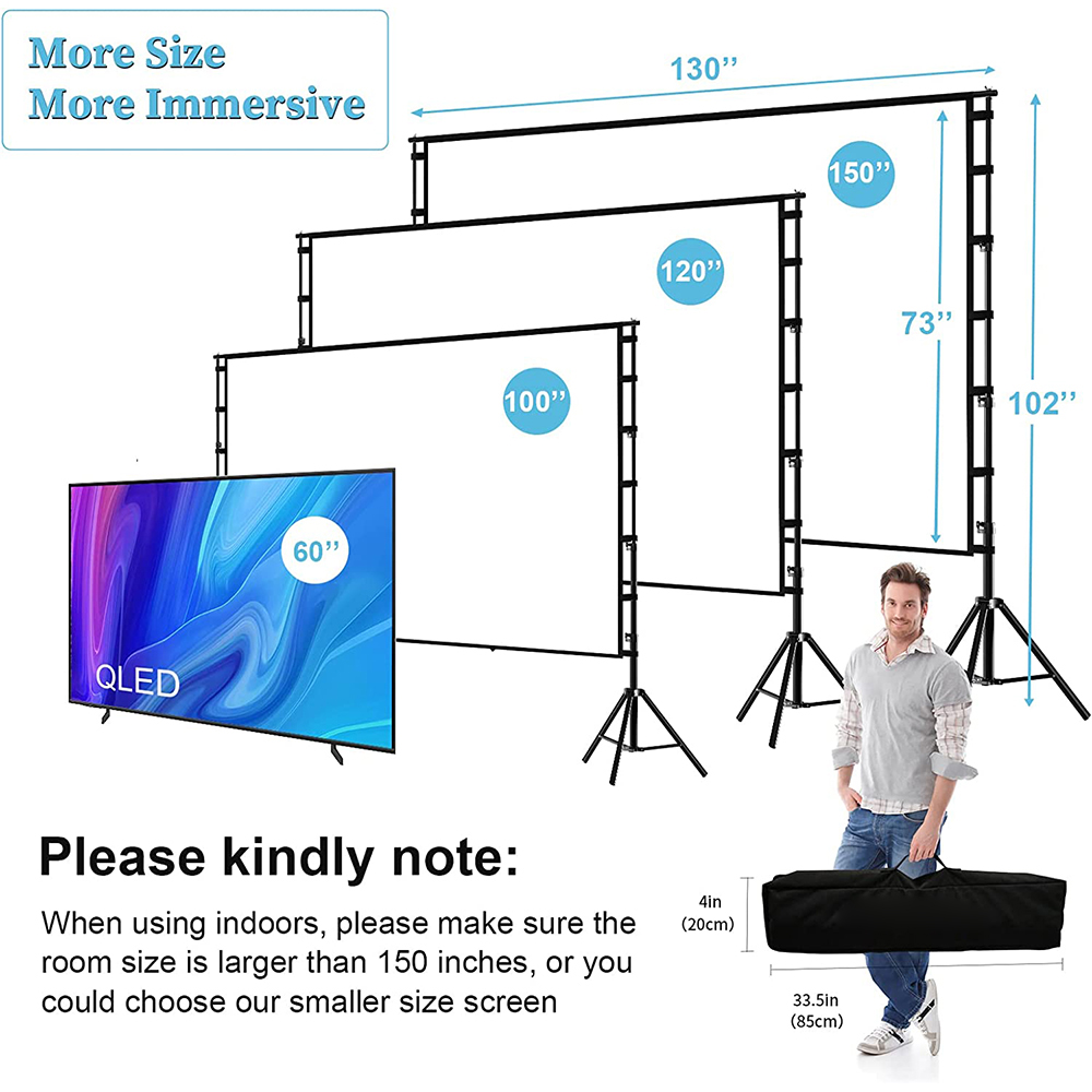 VEIDADZ-Écran de projection av - Home Cinema Blanc avis et prix