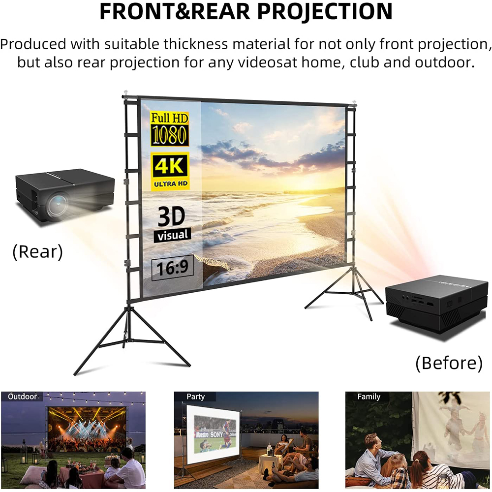 VEIDADZ-Écran de projection av - Home Cinema Blanc avis et prix