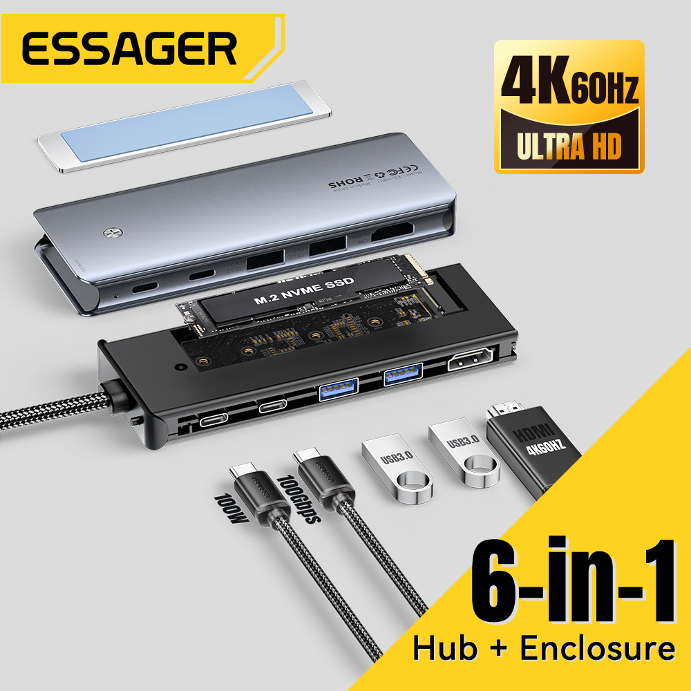 Essager USB C Hub avec boîtier - Home Cinema Usb avis et prix
