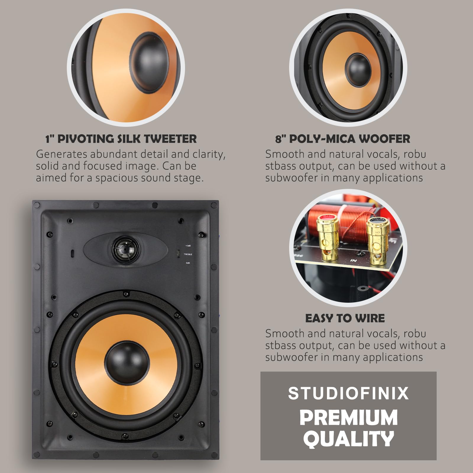 STUDIOFINIX Enceintes murales  - Home Cinema Blanc avis et prix