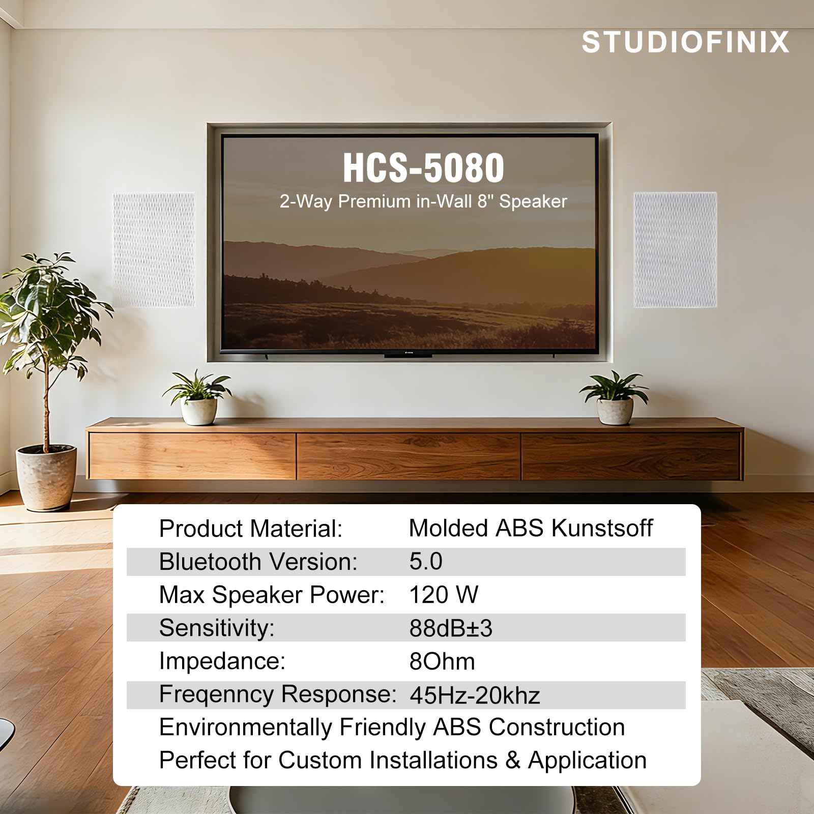 STUDIOFINIX Enceintes murales  - Home Cinema Blanc avis et prix
